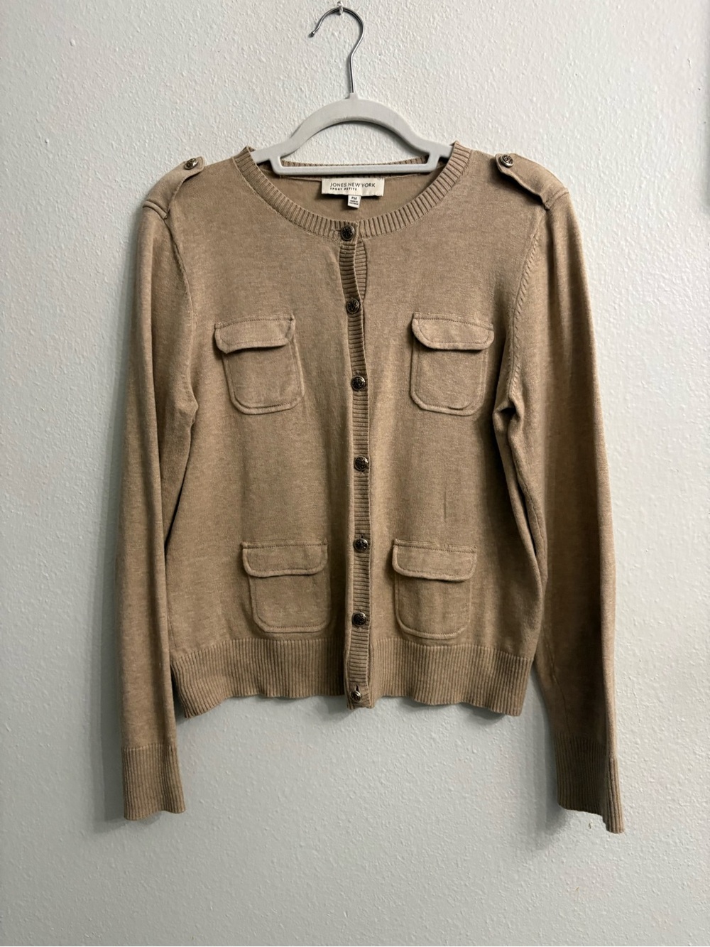 Jones New York Women's Crewneck Sweater in Camel Tan